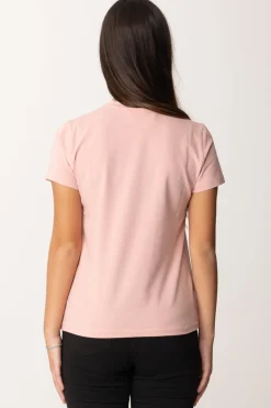 Elisabetta Franchi Bambina T-shirt con Ricamo Logo a FiloPOWDER PINK