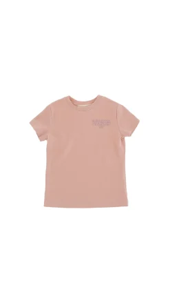 Elisabetta Franchi Bambina T-shirt con Ricamo Logo a FiloPOWDER PINK