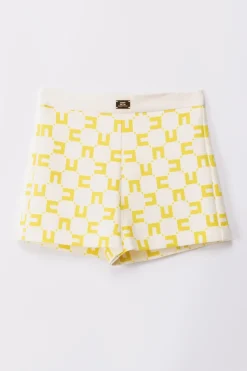 Elisabetta Franchi Bambina Shorts Stampa Logo CubicoBUTTER/CEDAR