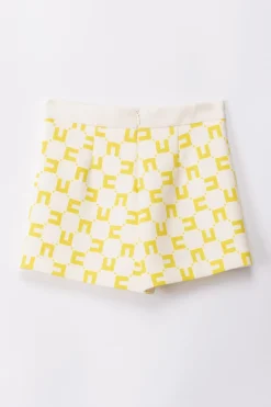 Elisabetta Franchi Bambina Shorts Stampa Logo CubicoBUTTER/CEDAR