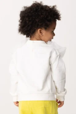 Elisabetta Franchi Bambina Felpa con Inserto In TulleLIGHT CREAM