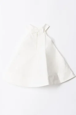 Elisabetta Franchi Bambina Abito Ampio con Ricamo LogoLIGHT CREAM