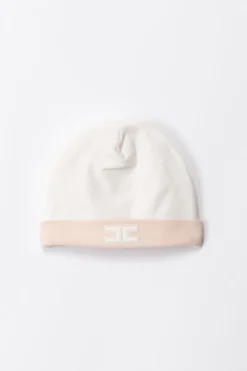 Elisabetta Franchi Bambina Berretto con Ricamo EmbossedIVORY/PORCELAIN