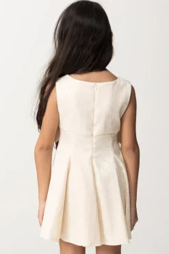 Elisabetta Franchi Bambina Abito In Raso con Maxi FioccoBUTTER