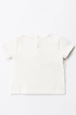 Elisabetta Franchi Bambina T-shirt con Fiocco LogatoIVORY/BUTTER