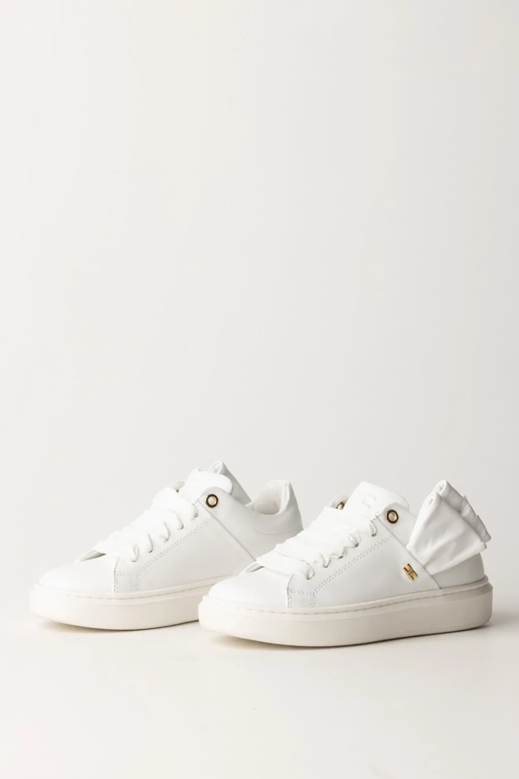Elisabetta Franchi Bambina Sneakers con Inserto FioccoWHITE