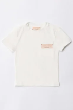Elisabetta Franchi Bambina T-shirt con TaschinoIVORY PINK LABEL