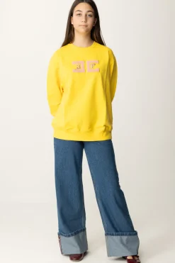 Elisabetta Franchi Bambina Felpa Over con Ricamo LogoMIMOSA RICAMO POWDER PINK