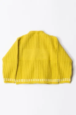 Elisabetta Franchi Bambina Cardigan Tricot con Logo RicamatoCEDAR/IVORY