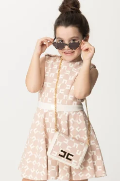 Elisabetta Franchi Bambina Mini Tracolla con LogoSAND/BUTTER