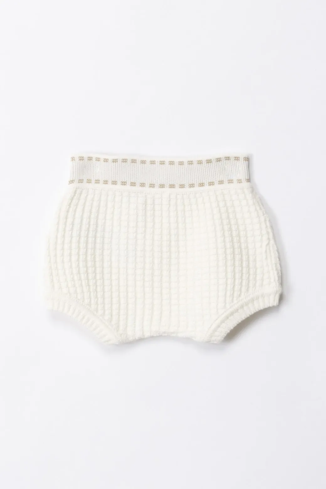 Elisabetta Franchi Bambina Tricot Shorts with LogoIVORY/SAND