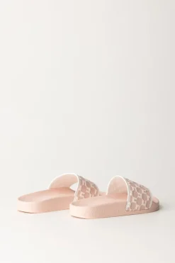 Elisabetta Franchi Bambina Sandali Pool con LoghiPINK/BUTTER