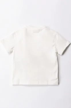 Elisabetta Franchi Bambina T-shirt con Taschino e LogoLIGHT CREAM