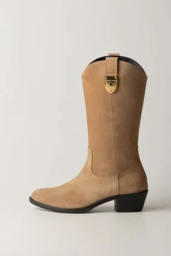 Elisabetta Franchi Bambina Stivali Texani ScamosciatiCAMEL