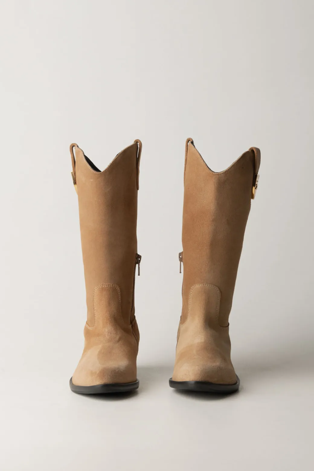 Elisabetta Franchi Bambina Stivali Texani ScamosciatiCAMEL