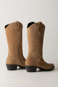 Elisabetta Franchi Bambina Stivali Texani ScamosciatiCAMEL