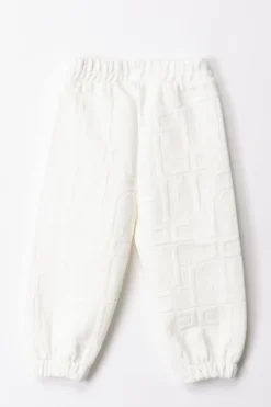 Elisabetta Franchi Bambina Panta-jogging con Pattern LogoLIGHT CREAM