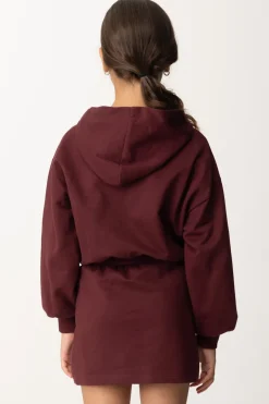 Elisabetta Franchi Bambina Abito Felpa con Cappuccio e Ricamo StemmaROUGE NOIR