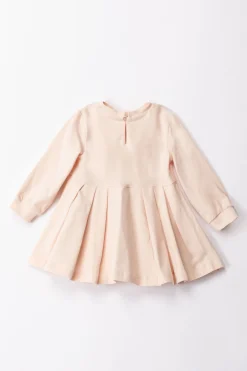 Elisabetta Franchi Bambina Abito Gonna a Pieghe e Logo EmbossedPORCELAIN