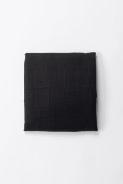 Elisabetta Franchi Bambina Coperta con Logo EmbossedBLACK/IVORY