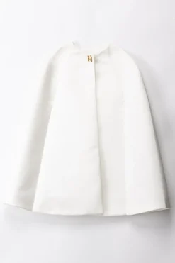 Elisabetta Franchi Bambina Mantella Elegante con LogoLIGHT CREAM