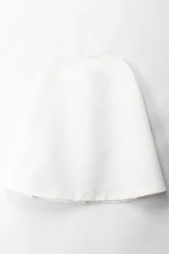 Elisabetta Franchi Bambina Mantella Elegante con LogoLIGHT CREAM