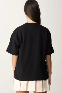 Elisabetta Franchi Bambina T-shirt con Maxi Stampa EfNERO STAMPA NERA