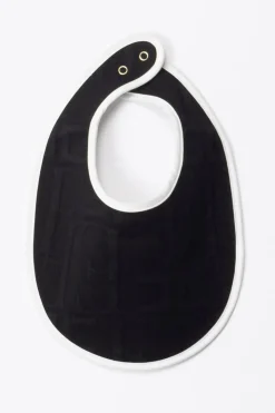 Elisabetta Franchi Bambina Bavetta con Logo EmbossedBLACK/IVORY