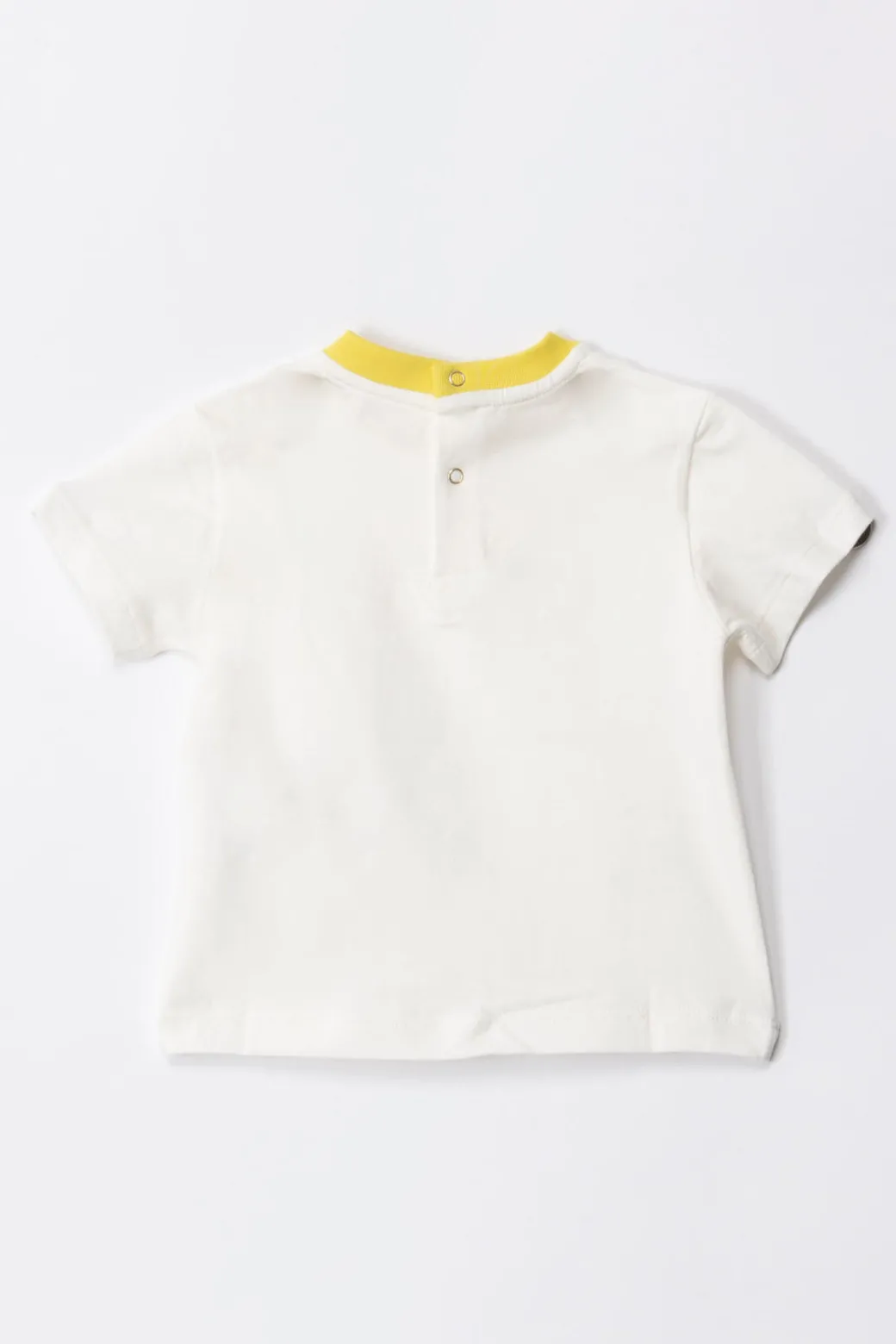 Elisabetta Franchi Bambina T-shirt con Colletto a Contrasto e LogoCEDAR/IVORY