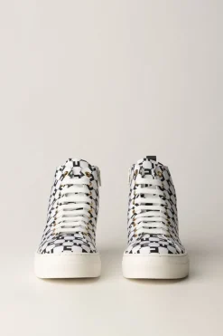 Elisabetta Franchi Bambina Sneakers Alta con LogoBURRO/NERO