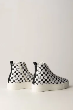 Elisabetta Franchi Bambina Sneakers Alta con LogoBURRO/NERO