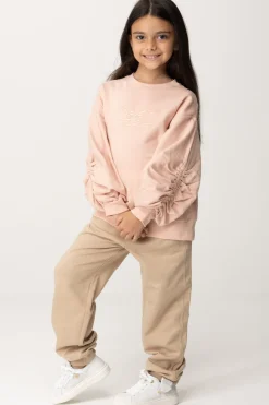 Elisabetta Franchi Bambina Felpa con Maniche ArricciateDESERT ROSES PINK LABEL