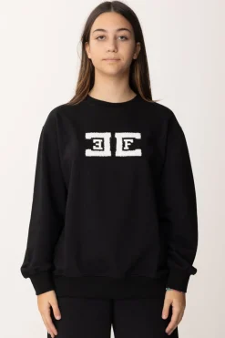 Elisabetta Franchi Bambina Felpa Over con Ricamo LogoNERO RICAMO AVORIO