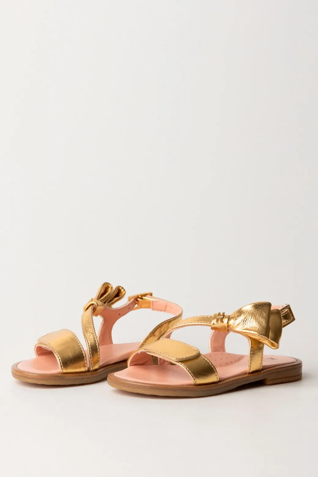 Elisabetta Franchi Bambina Sandali Flat LaminatiGOLD