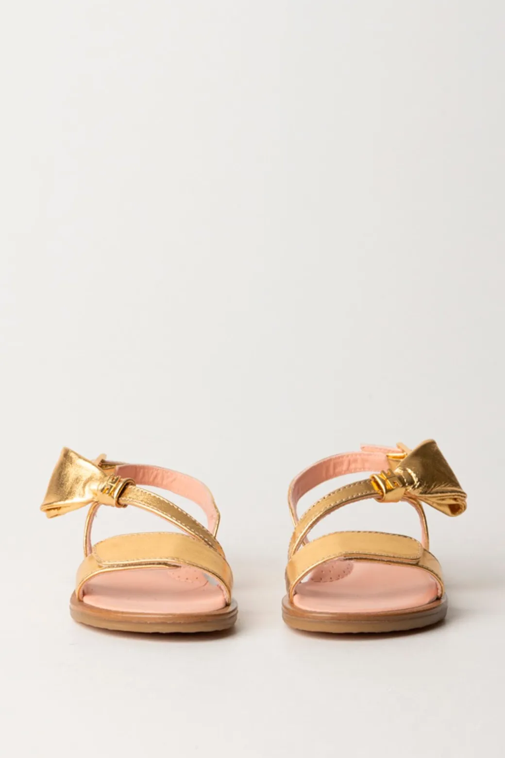 Elisabetta Franchi Bambina Sandali Flat LaminatiGOLD