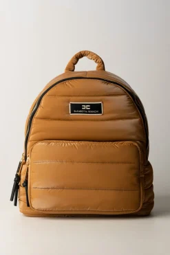 Elisabetta Franchi Bambina Zaino In Nylon ImbottitoBRONZE