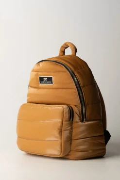 Elisabetta Franchi Bambina Zaino In Nylon ImbottitoBRONZE