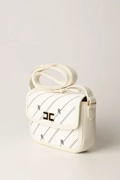 Elisabetta Franchi Bambina Borsa a Tracolla con Stampa RigheBURRO/NERO