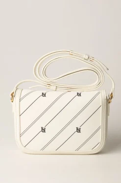 Elisabetta Franchi Bambina Borsa a Tracolla con Stampa RigheBURRO/NERO