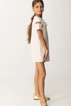Elisabetta Franchi Bambina Abito In Crepe con FiocchettiLATTICE
