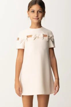 Elisabetta Franchi Bambina Abito In Crepe con FiocchettiLATTICE