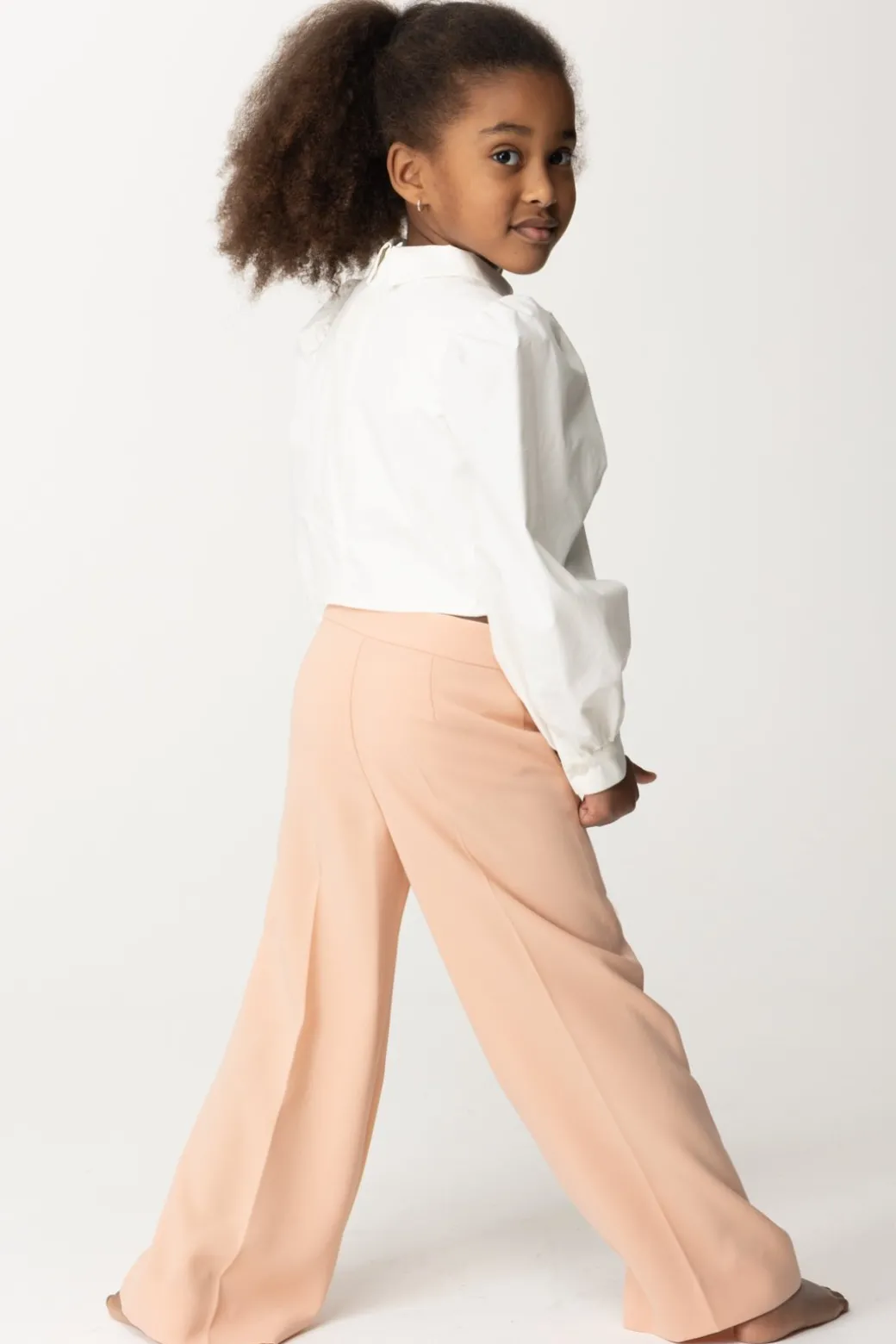 Elisabetta Franchi Bambina Pantalone In Crepe con Fiocco e StrassDESERT ROSES