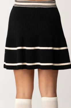 Elisabetta Franchi Bambina Minigonna In Maglia con Applicazione StrassNERO/BURRO/CRYSTAL