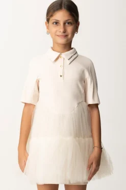 Elisabetta Franchi Bambina Abito In Crepe con Gonna In TulleLATTICE/NERO