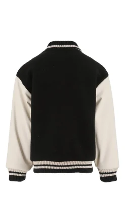 Elisabetta Franchi Bambina Bomber Bicolore con Patch 1998NERO-BURRO