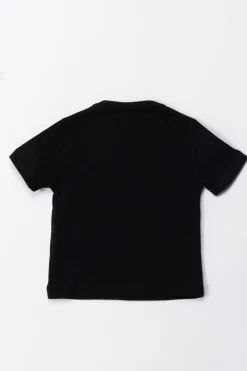 Elisabetta Franchi Bambina T-shirt Over con Applicazione Logo CcBLACK