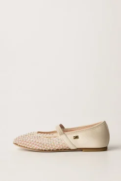 Elisabetta Franchi Bambina Ballerine a Rete con StrassBUTTER