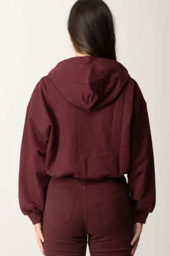 Elisabetta Franchi Bambina Felpa Crop con Ricamo LogoROUGE NOIR