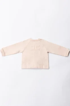 Elisabetta Franchi Bambina Felpa Girocollo con Logo CcPORCELAIN