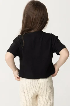 Elisabetta Franchi Bambina T-shirt con Ricamo StemmaBLACK